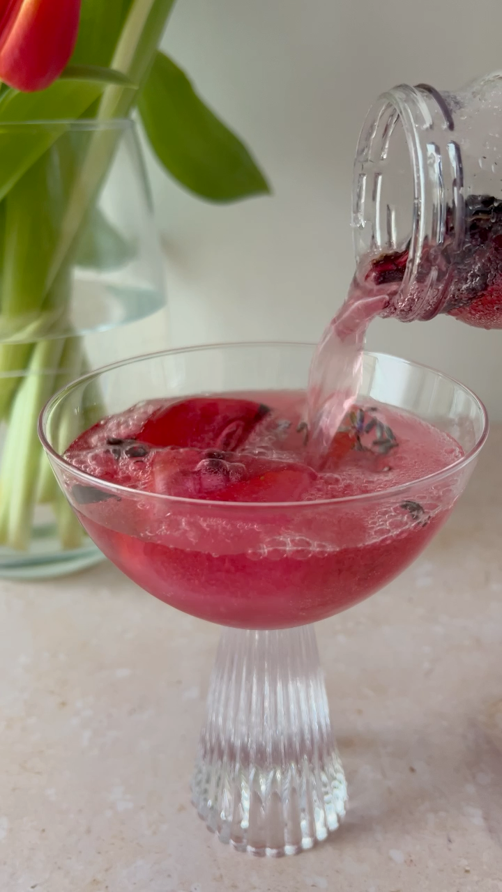 Coconut Hibiscus Mocktail ๐บ ๐ฅฅ